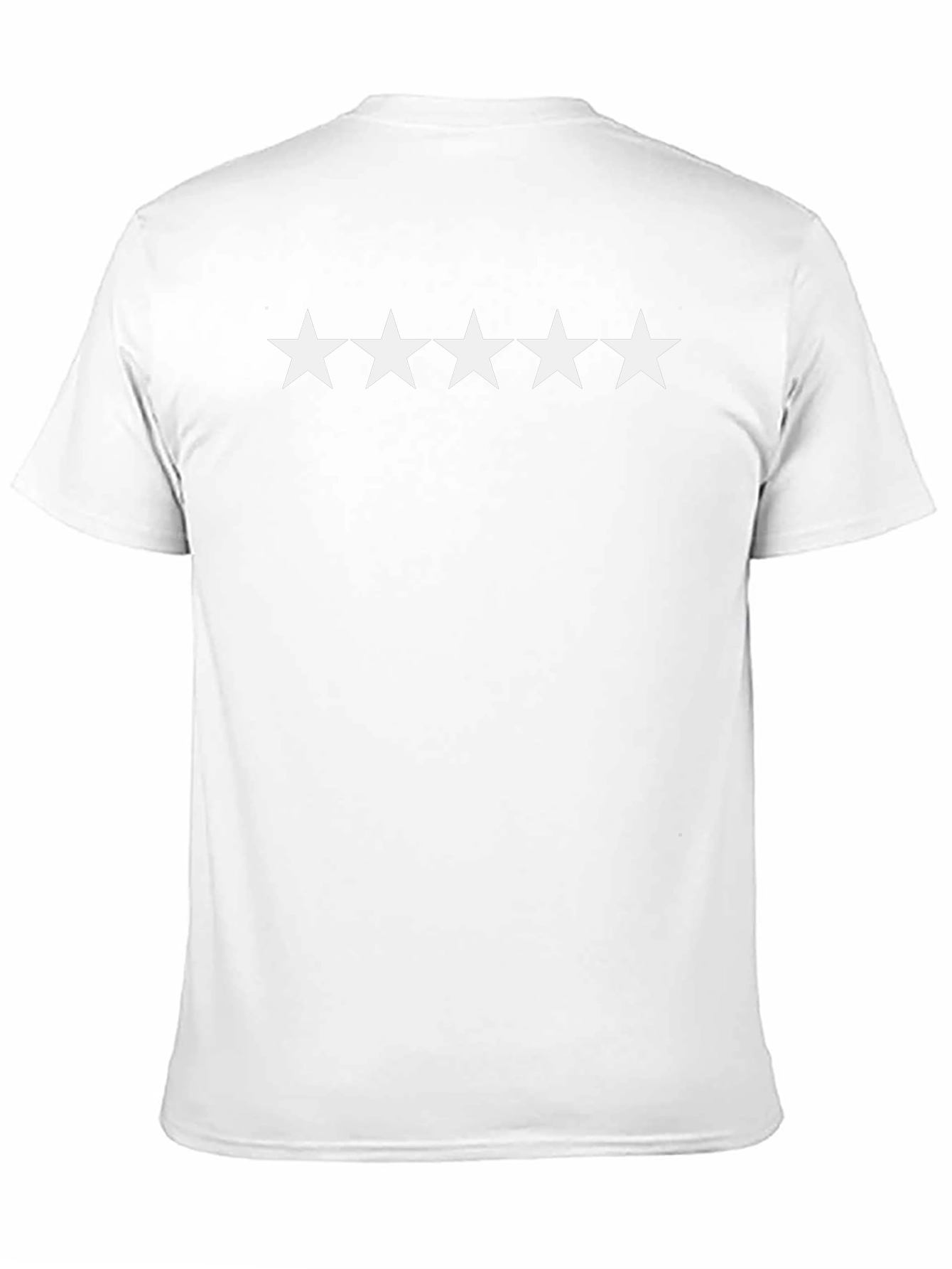 Camiseta Negra 5 Estrellas Algodón Casual Hombre