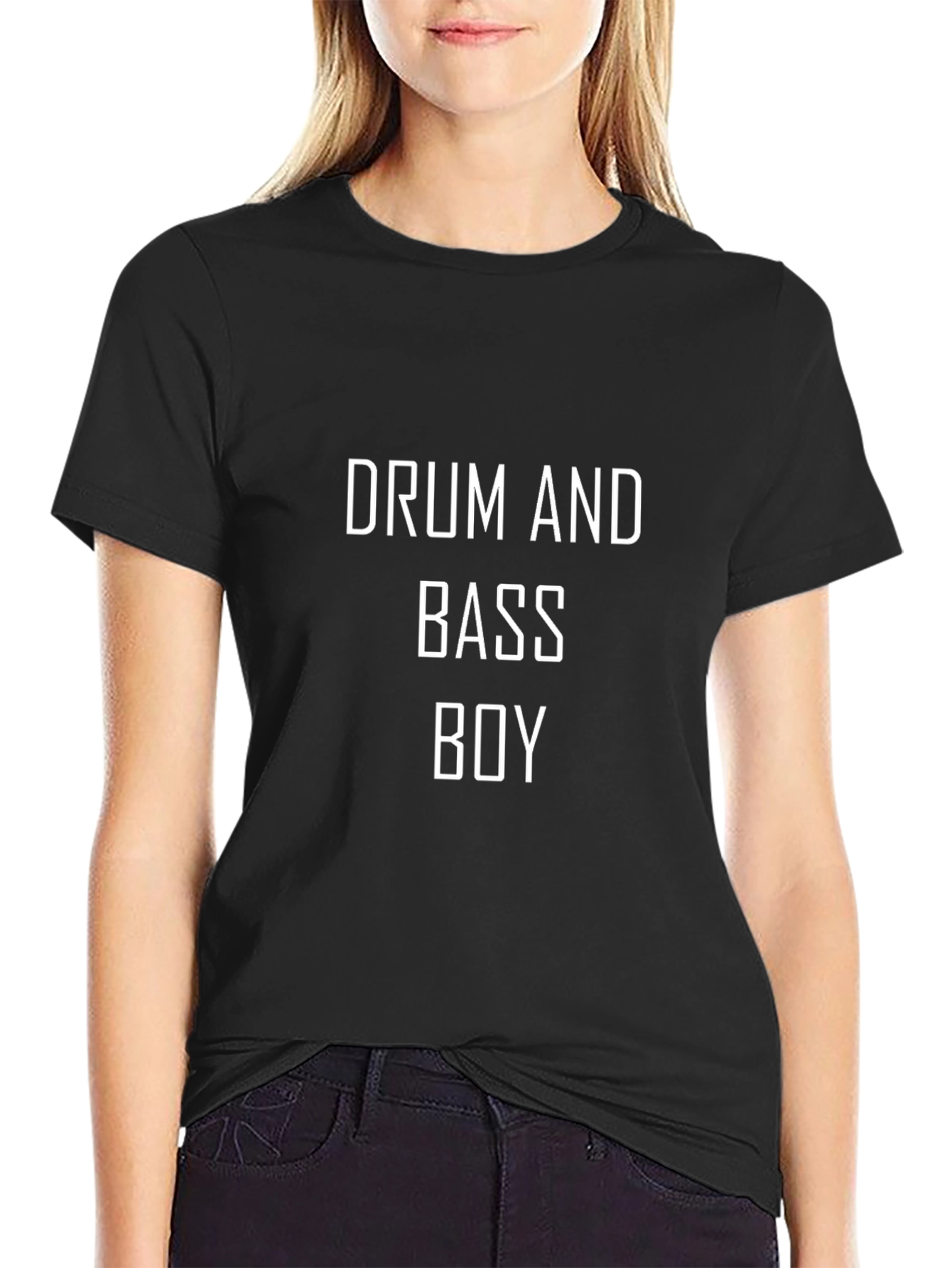 Camiseta Negra Drum and Bass Boy