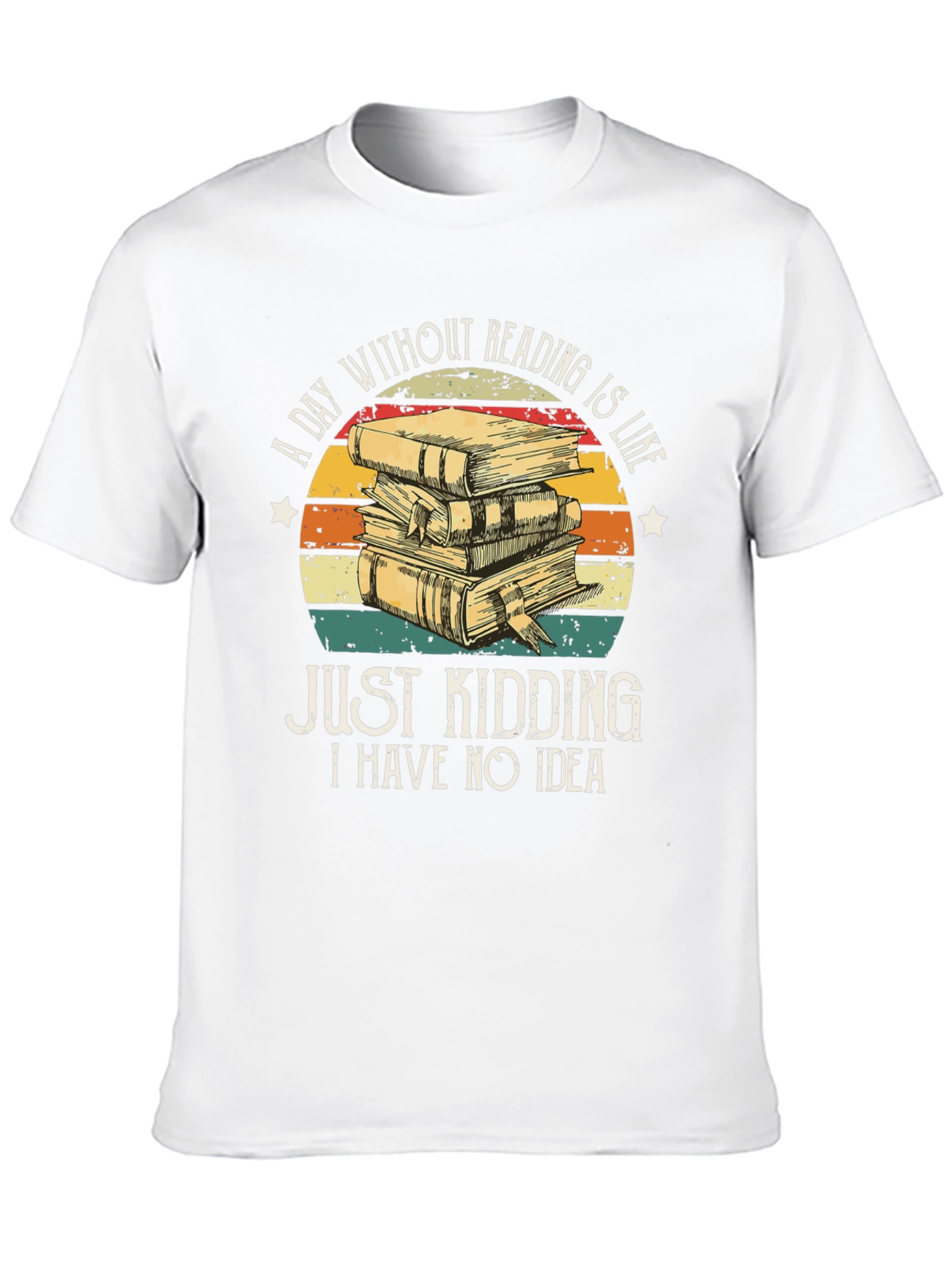 Camiseta Negra con Diseño de Libros y Frase Divertida