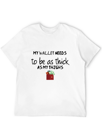 Camiseta Negra con Diseño Billetera Gruesa