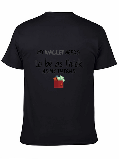 Camiseta Negra con Diseño Billetera Gruesa