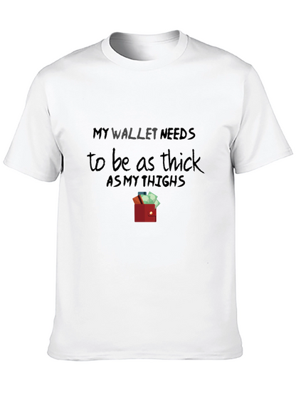 Camiseta Negra con Diseño Billetera Gruesa