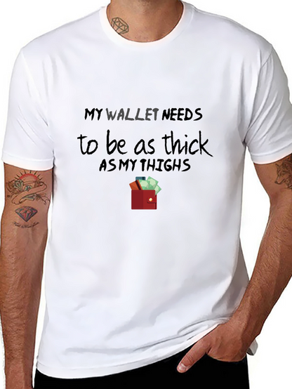 Camiseta Negra con Diseño Billetera Gruesa