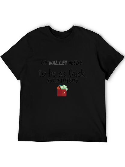 Camiseta Negra con Diseño Billetera Gruesa