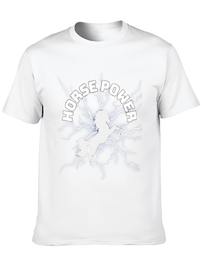 Camiseta Negra: Potencia de Caballo Eléctrico