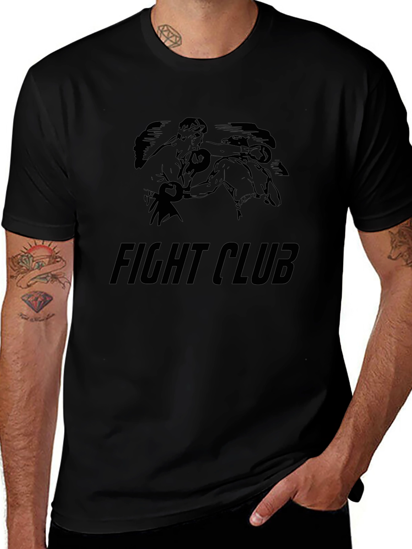 Camiseta Fight Club Negra Hombre