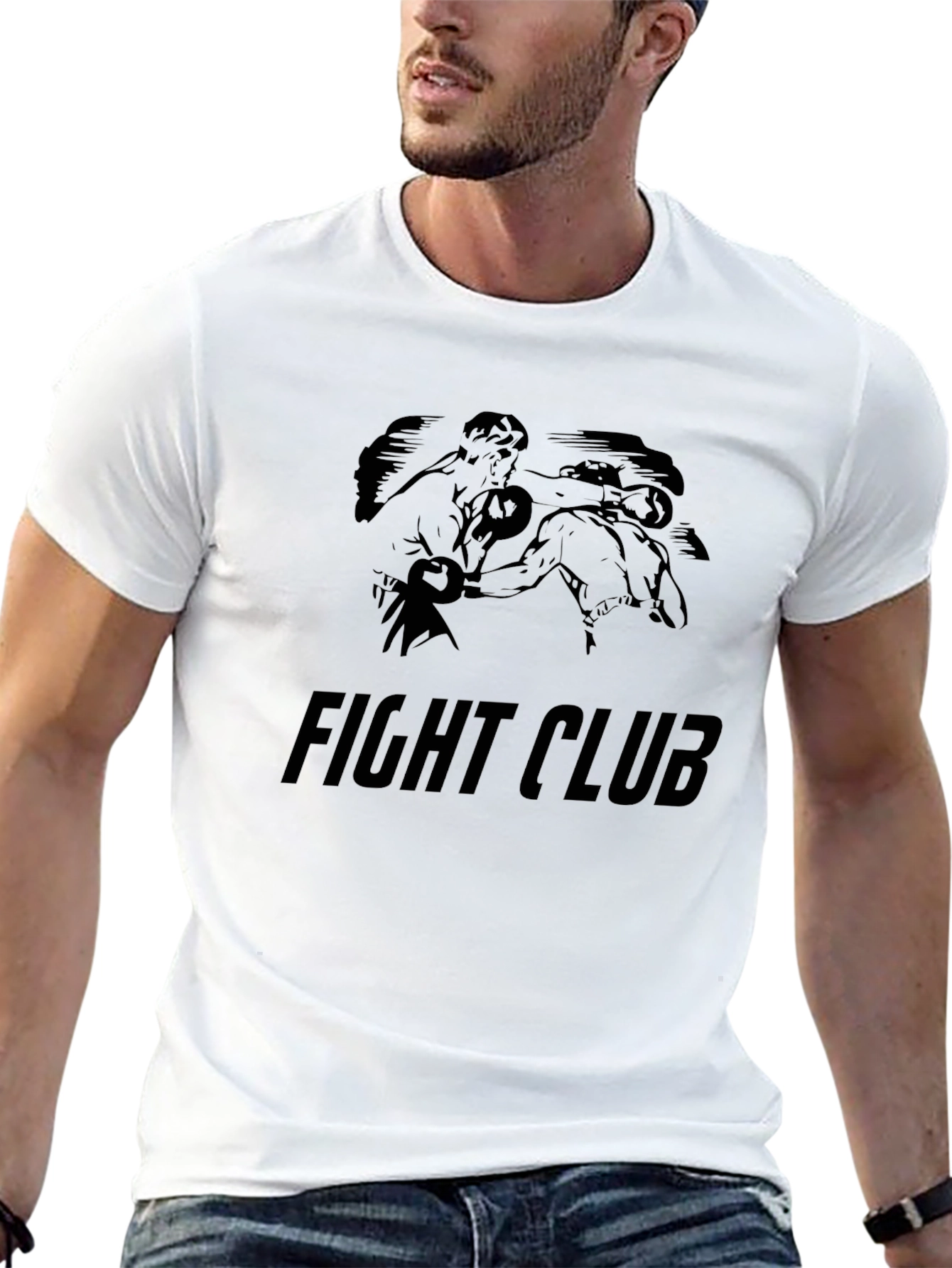 Camiseta Fight Club Negra Hombre