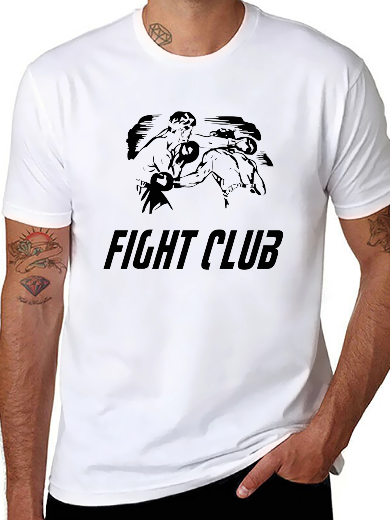 Camiseta Fight Club Negra Hombre