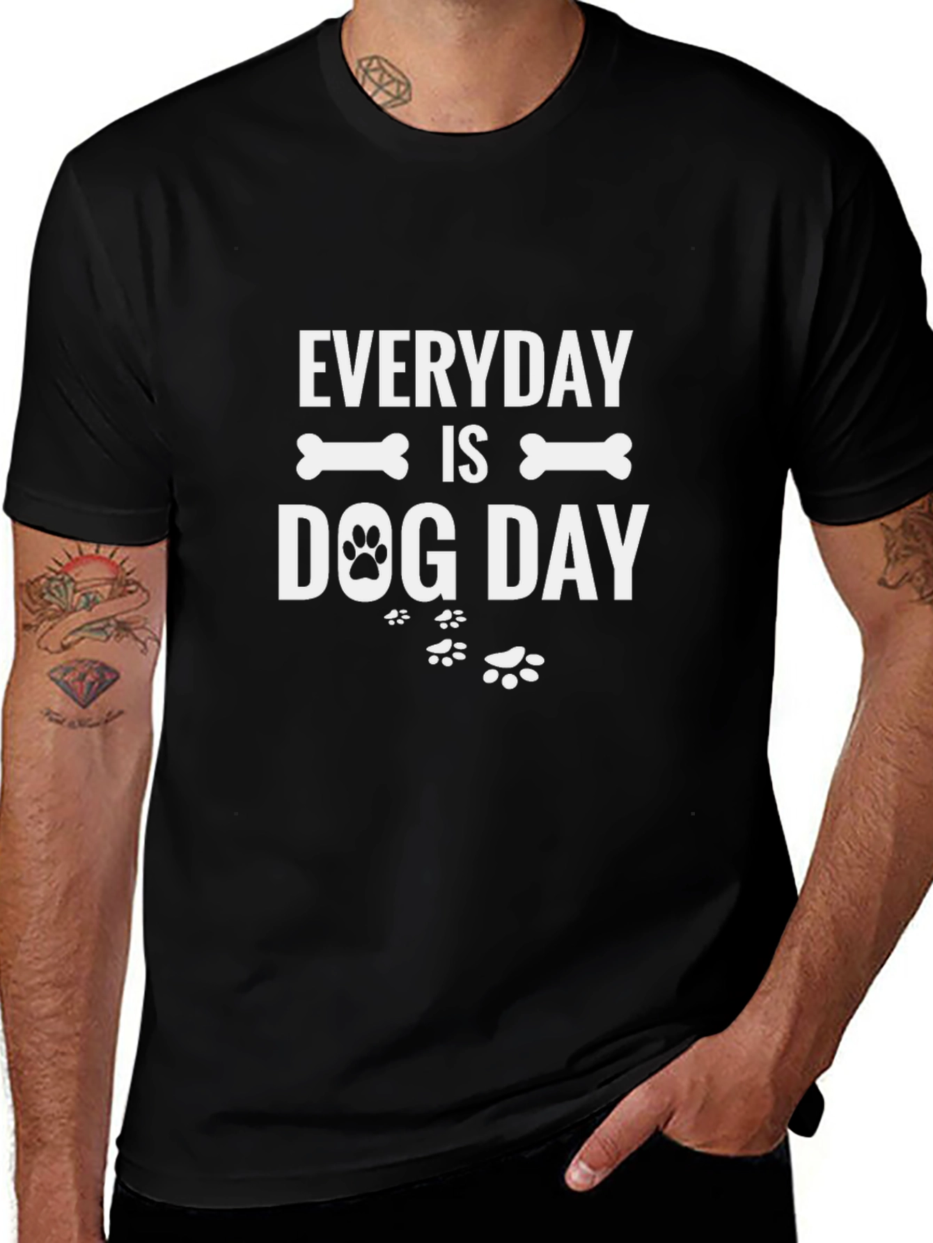 Camiseta Negra Everyday is Dog Day