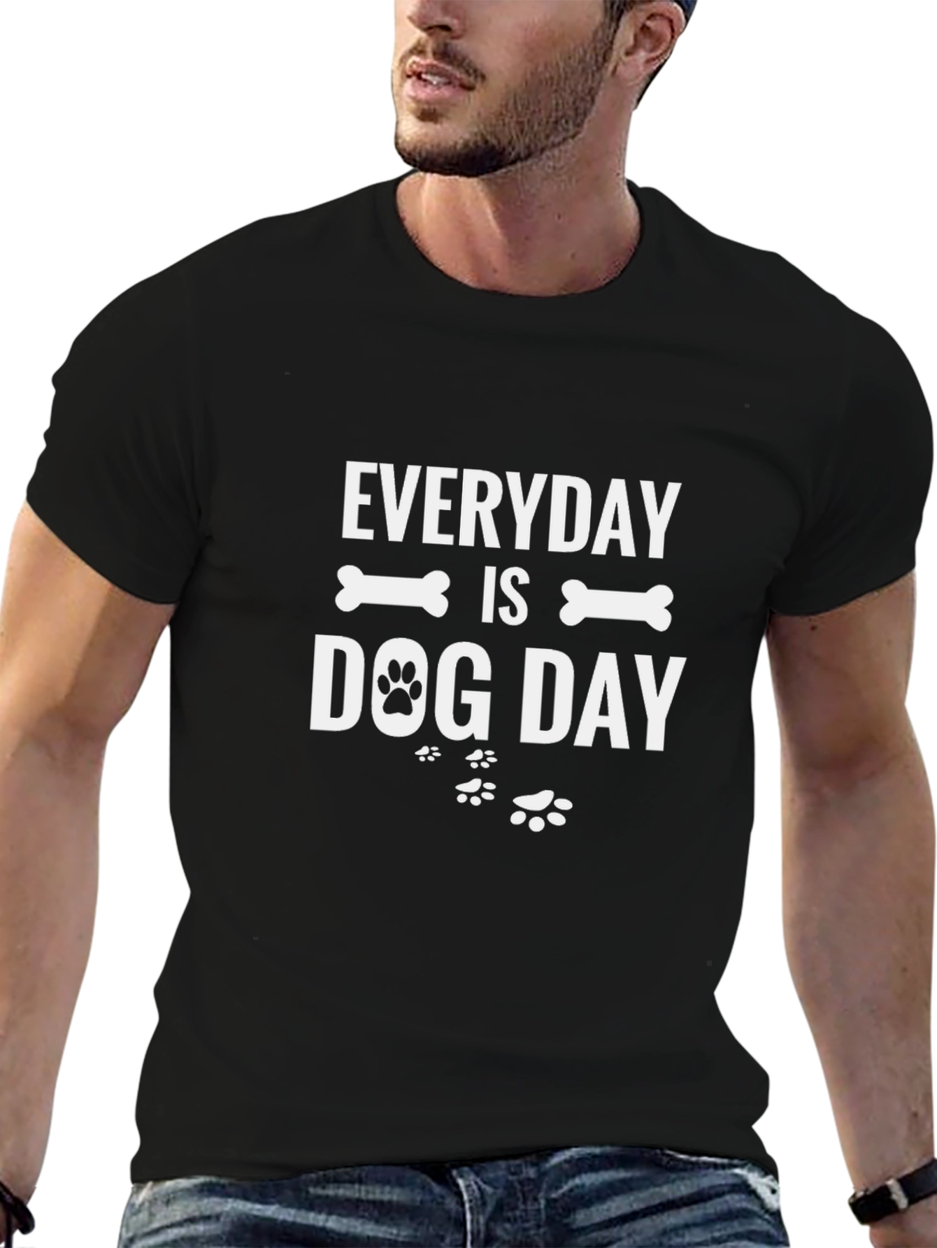 Camiseta Negra Everyday is Dog Day