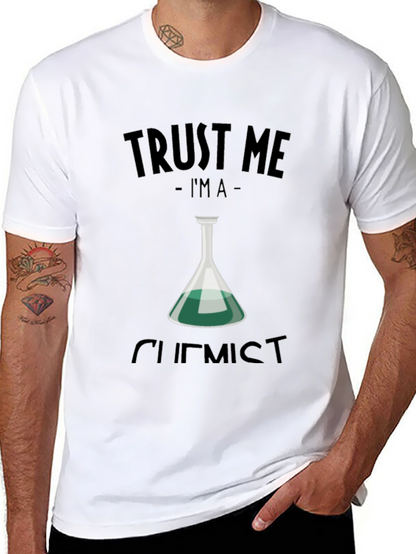 Camiseta Negra Confía en mí soy químico