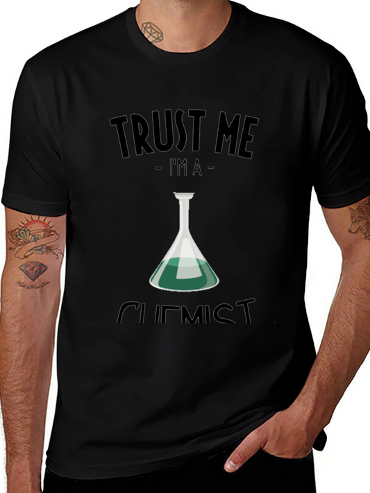 Camiseta Negra Confía en mí soy químico
