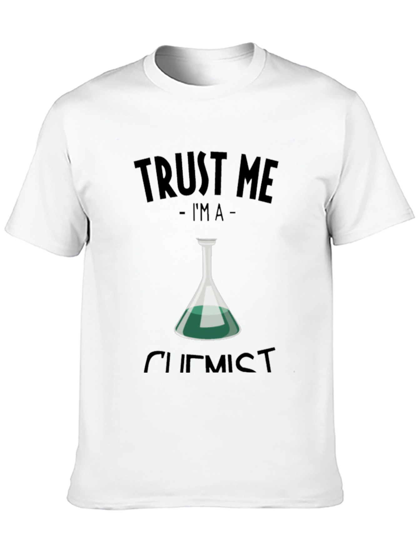 Camiseta Negra Confía en mí soy químico