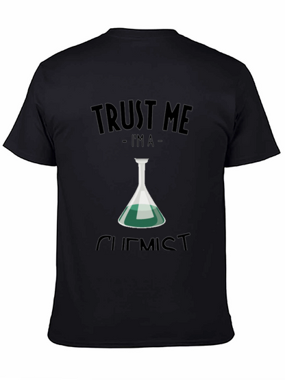Camiseta Negra Confía en mí soy químico