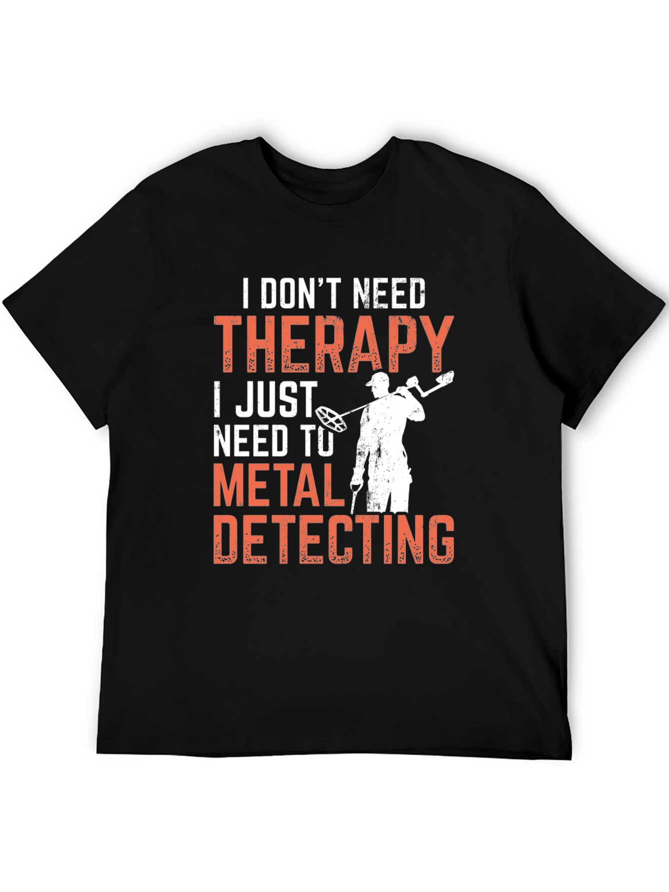 Camiseta Negra: Terapia de Detector de Metales