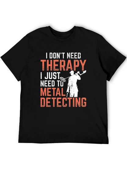 Camiseta Negra: Terapia de Detector de Metales