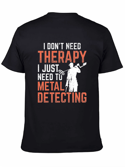 Camiseta Negra: Terapia de Detector de Metales