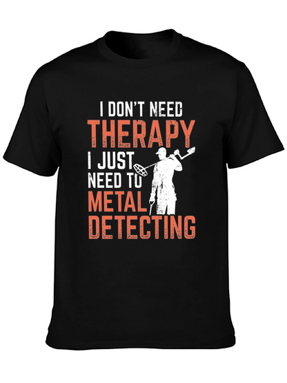 Camiseta Negra: Terapia de Detector de Metales