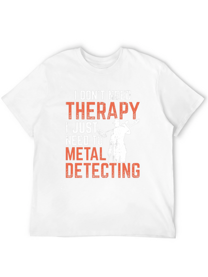 Camiseta Negra: Terapia de Detector de Metales