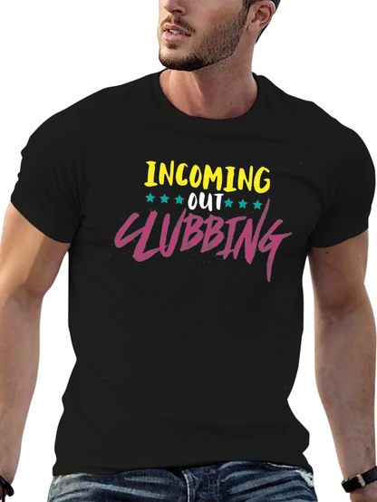 Camiseta Negra con Diseño Clubbing