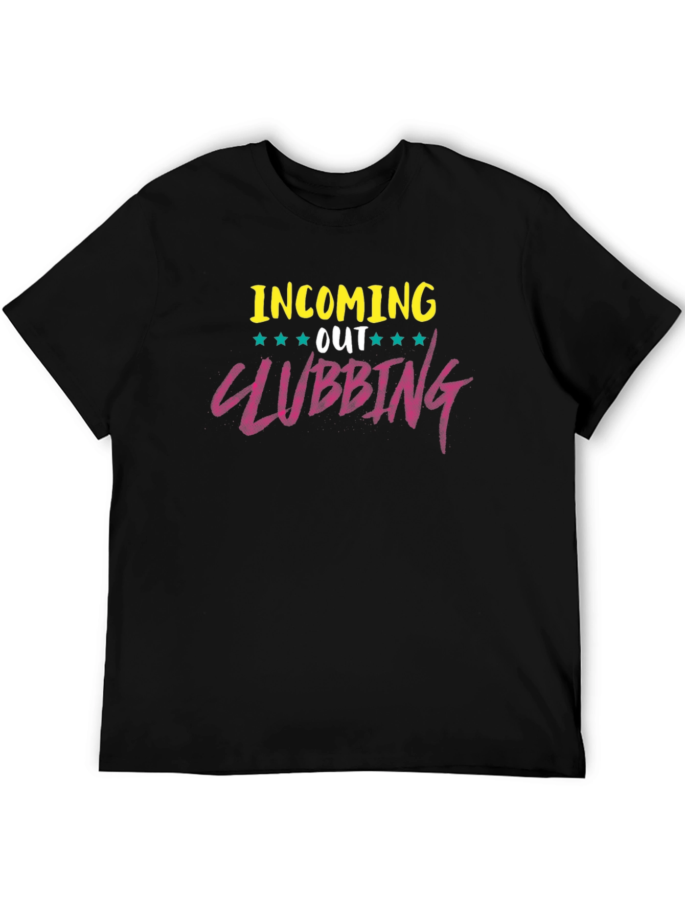 Camiseta Negra con Diseño Clubbing