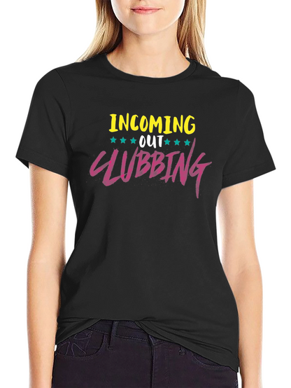 Camiseta Negra con Diseño Clubbing