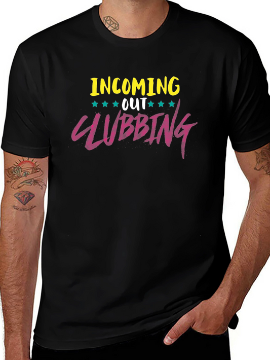Camiseta Negra con Diseño Clubbing