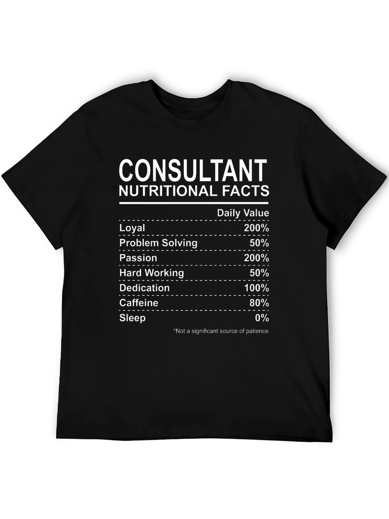 Camiseta Consultant Nutritional Facts