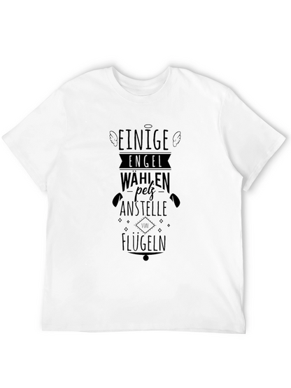 Camiseta Negra Algunos Ángeles Eligen Pelz Anstelle