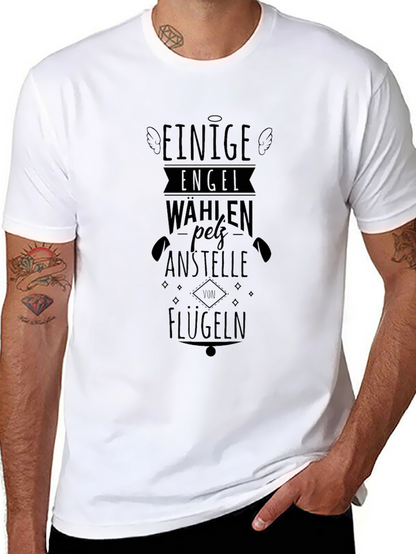 Camiseta Negra Algunos Ángeles Eligen Pelz Anstelle