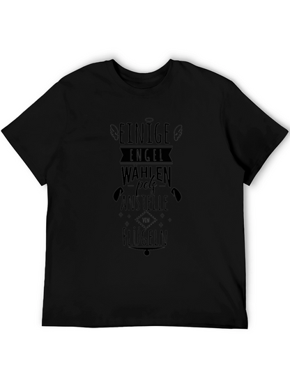 Camiseta Negra Algunos Ángeles Eligen Pelz Anstelle