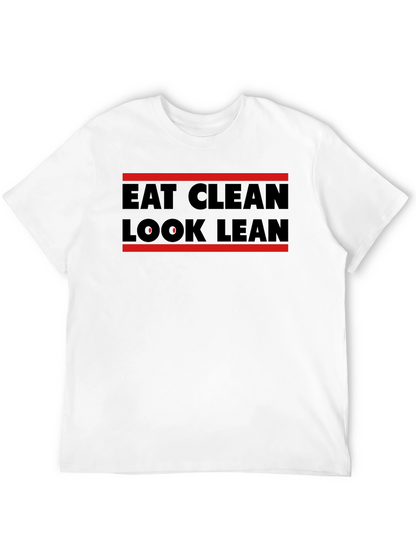 Camiseta Hombre Eat Clean Look Lean Negra