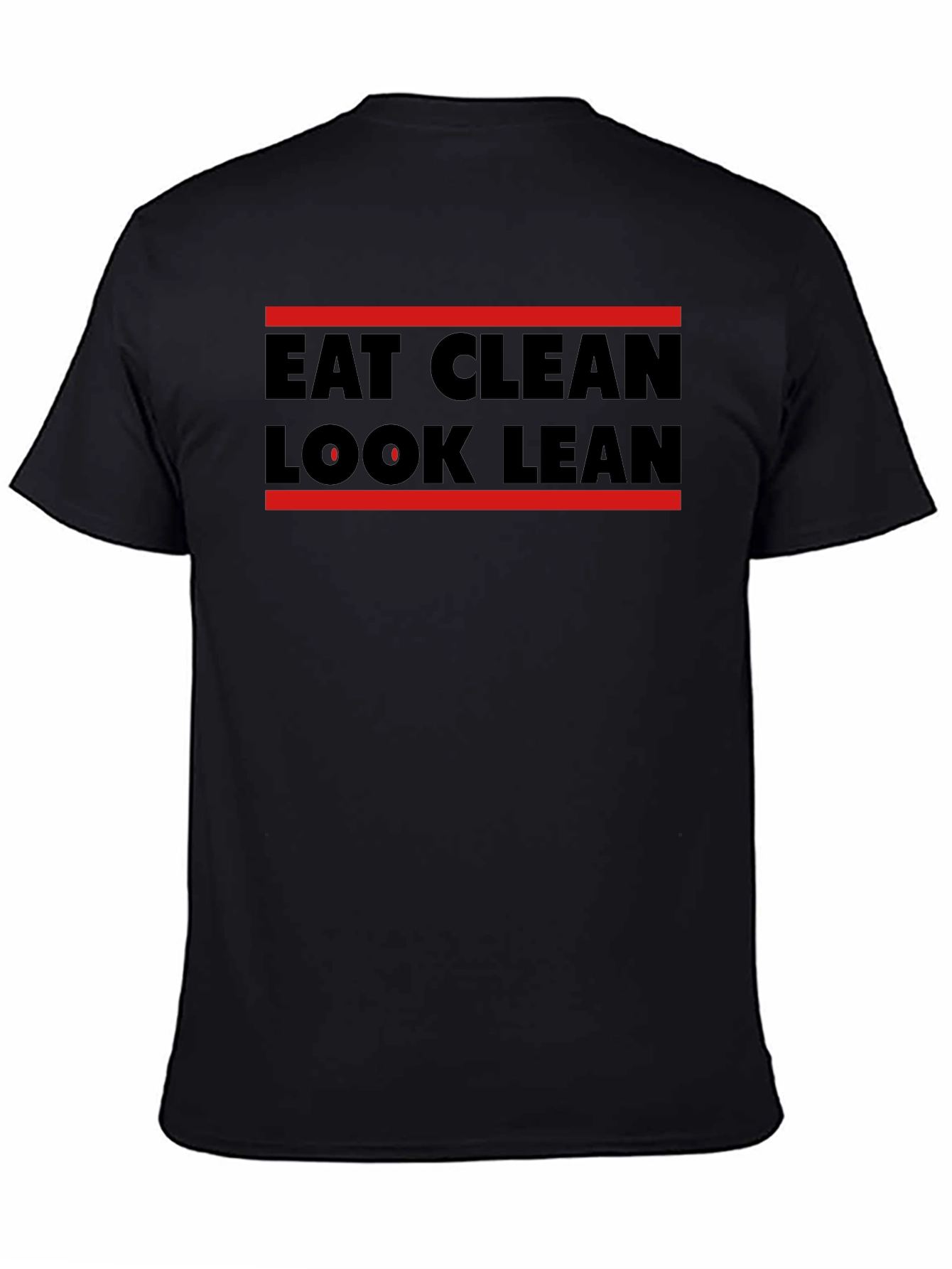 Camiseta Hombre Eat Clean Look Lean Negra
