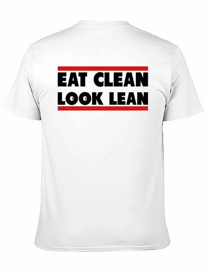 Camiseta Hombre Eat Clean Look Lean Negra