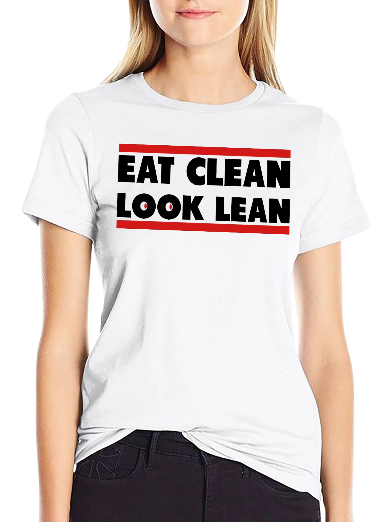 Camiseta Hombre Eat Clean Look Lean Negra