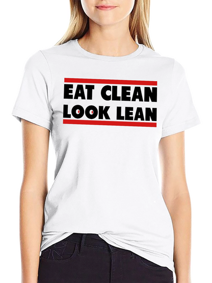 Camiseta Hombre Eat Clean Look Lean Negra