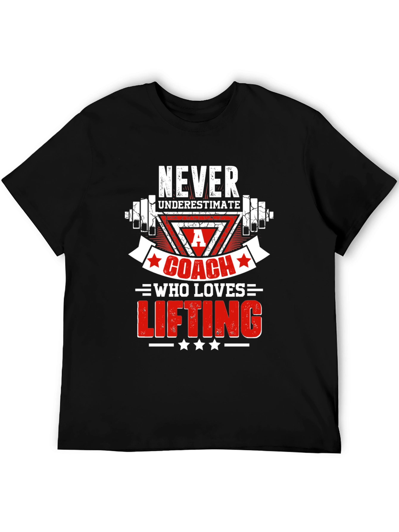 Camiseta Negra para Entrenador de Levantamiento de Pesas