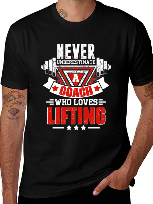Camiseta Negra para Entrenador de Levantamiento de Pesas