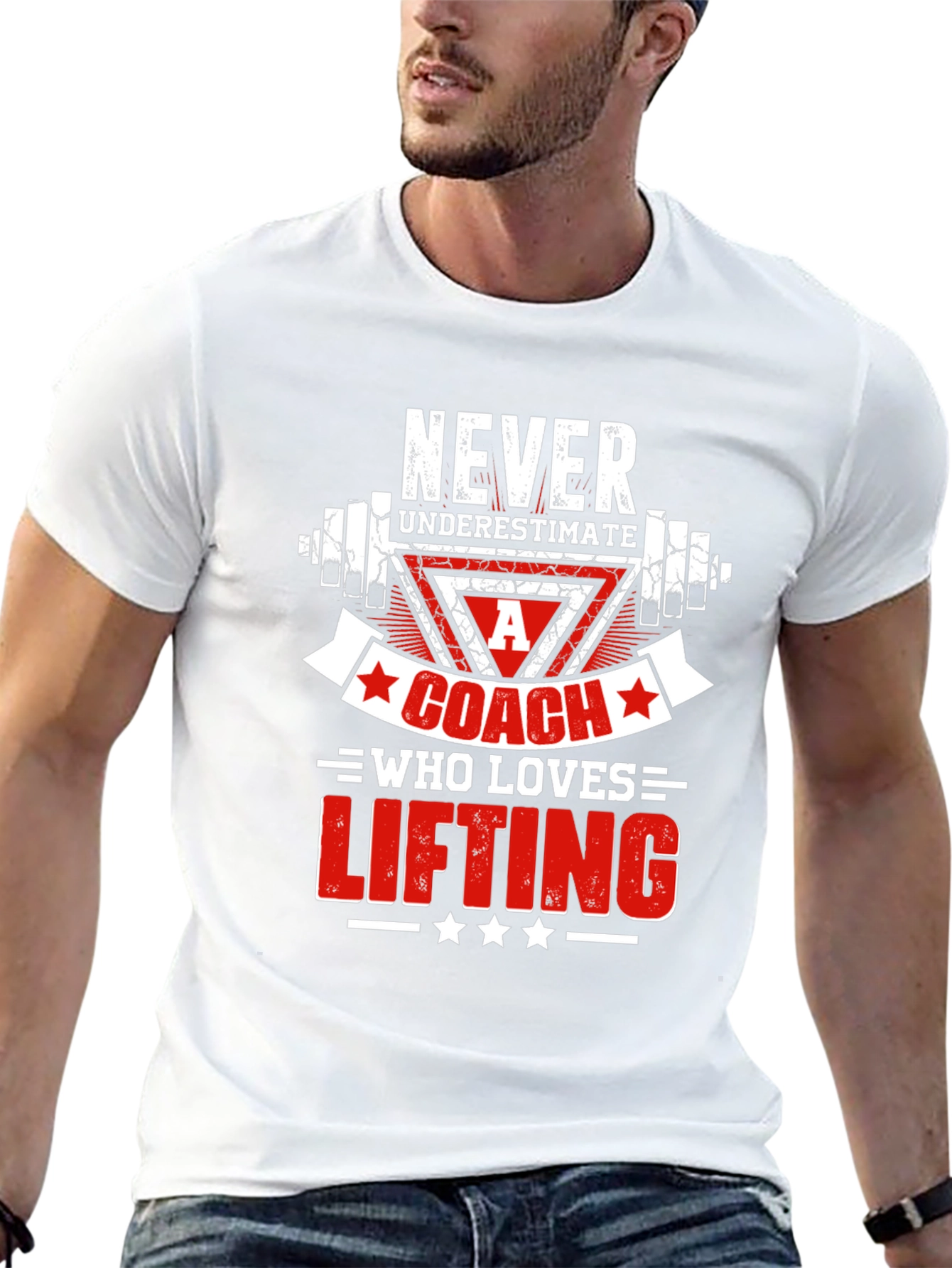 Camiseta Negra para Entrenador de Levantamiento de Pesas