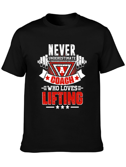 Camiseta Negra para Entrenador de Levantamiento de Pesas