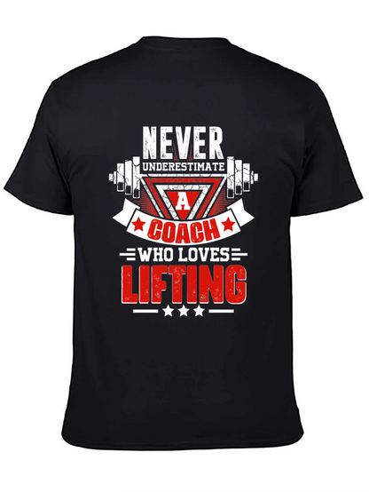Camiseta Negra para Entrenador de Levantamiento de Pesas