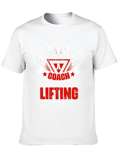 Camiseta Negra para Entrenador de Levantamiento de Pesas