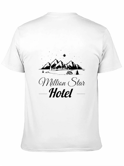 Camiseta Negra Million Star Hotel Casual para Hombre