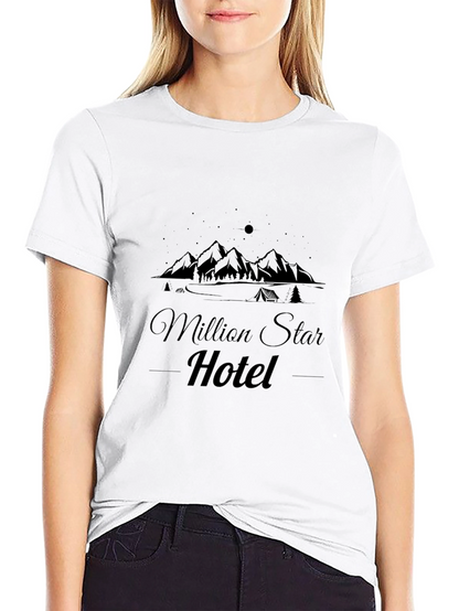 Camiseta Negra Million Star Hotel Casual para Hombre