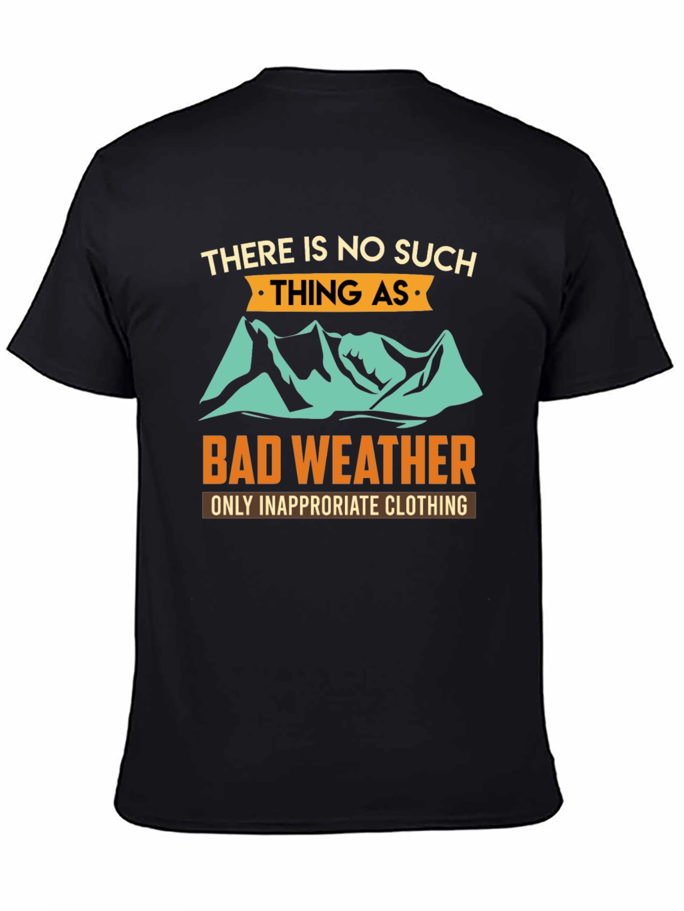 Camiseta Negra con Diseño Inspirador para Aventureros