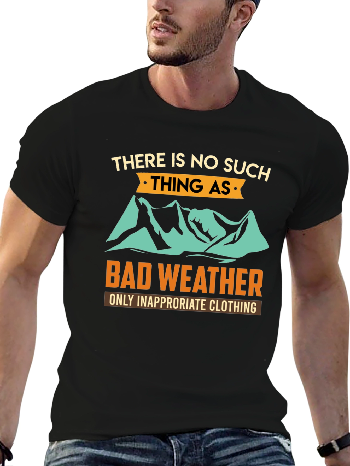 Camiseta Negra con Diseño Inspirador para Aventureros