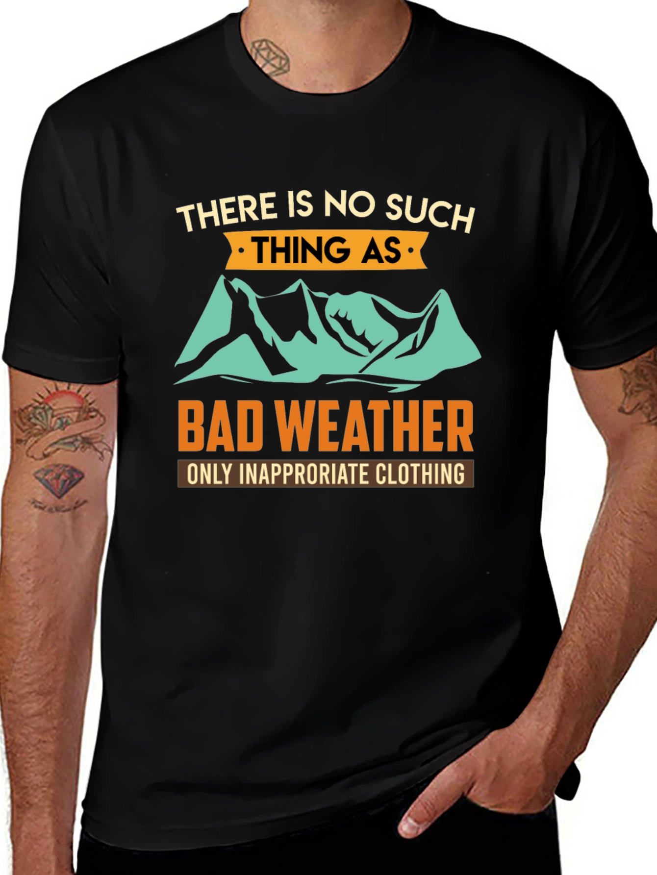 Camiseta Negra con Diseño Inspirador para Aventureros