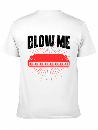 Camiseta Negra con Diseño de Armónica Blow Me
