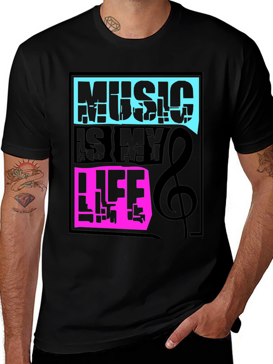 Camiseta Negra Music is My Life