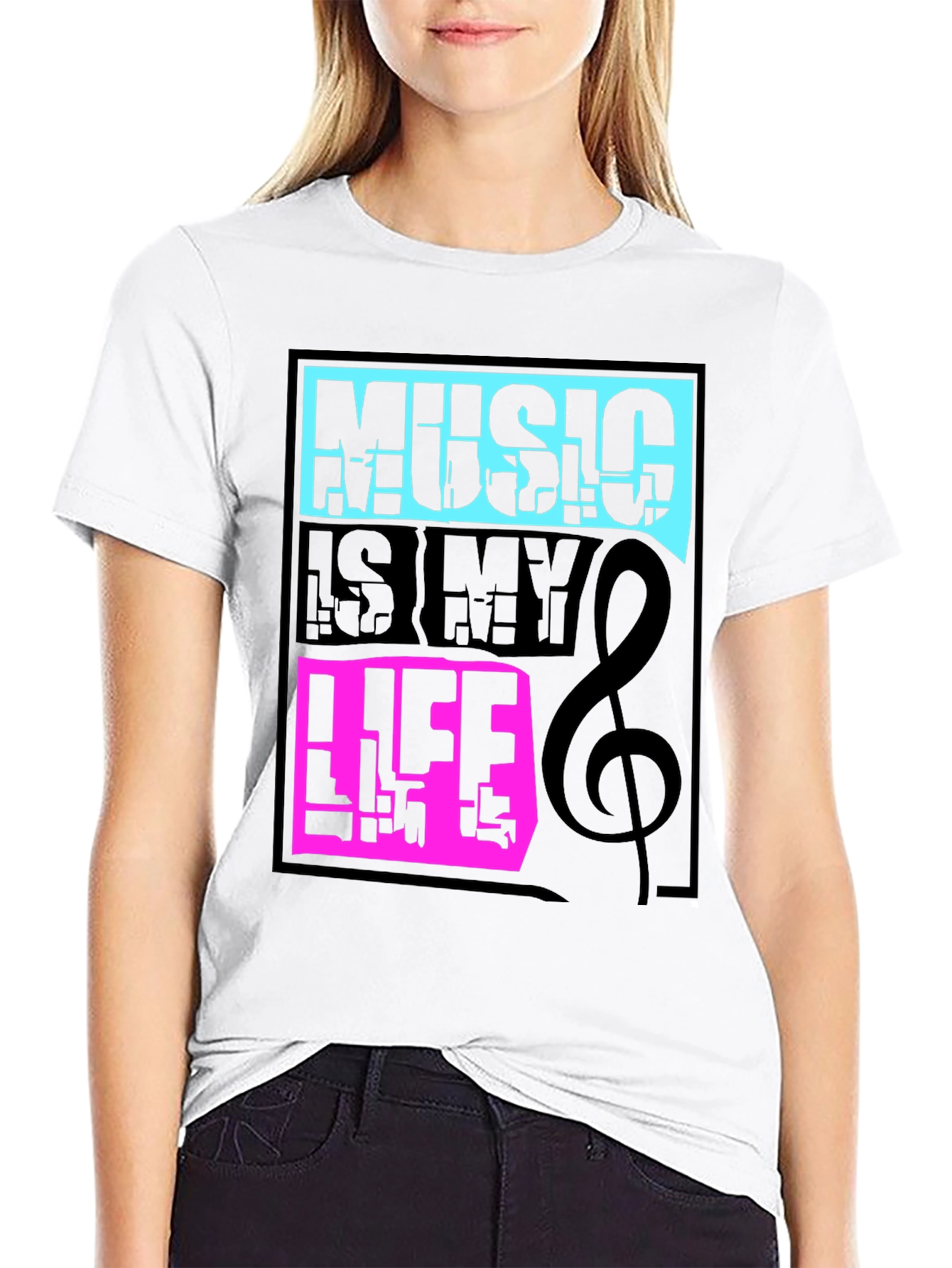 Camiseta Negra Music is My Life